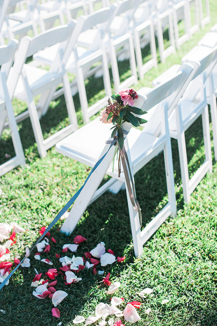 Ceremony aisle flower decor