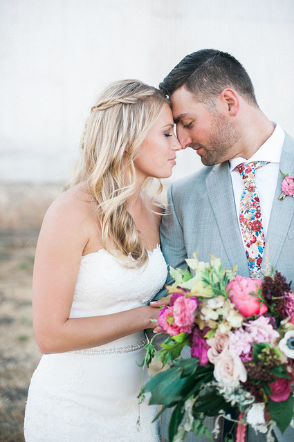 Outdoor wedding portrait
