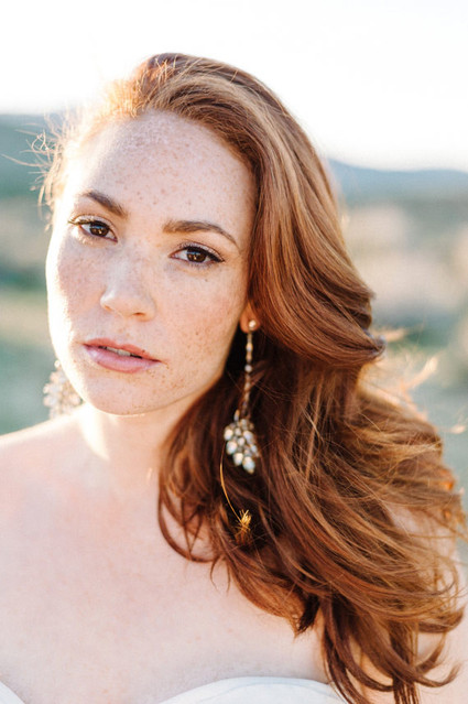 Outdoor bride portrait with accessories