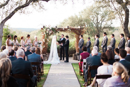 Outdoor rustic ceremony