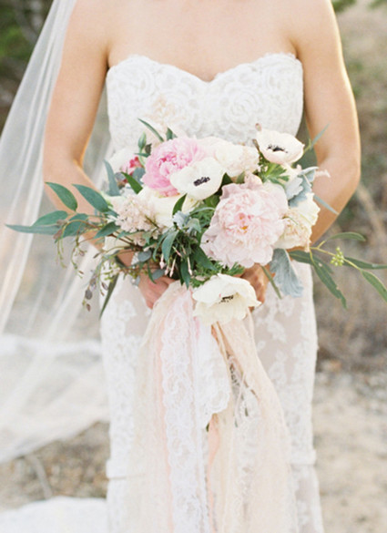 Blush and cream chic bouquet Inspiration