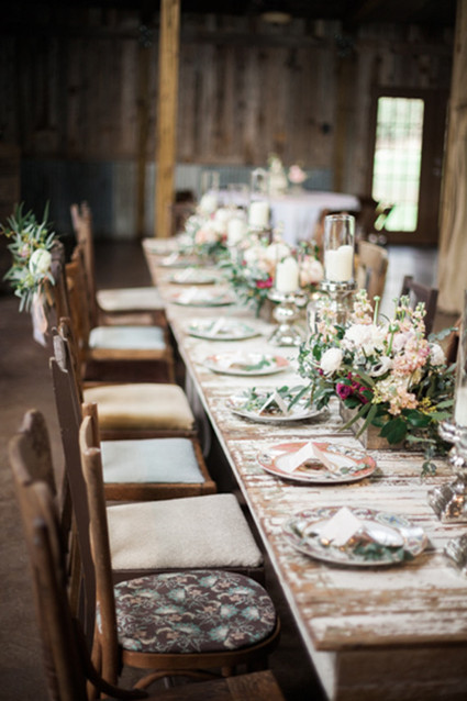 Chic barn tablescape