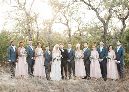 Outdoor bridal party