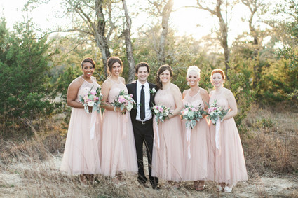 Outdoor bridal party