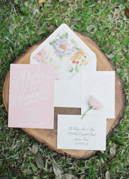 Blush invitation set