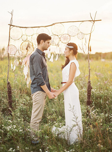 Bohemian ranch sunset portrait