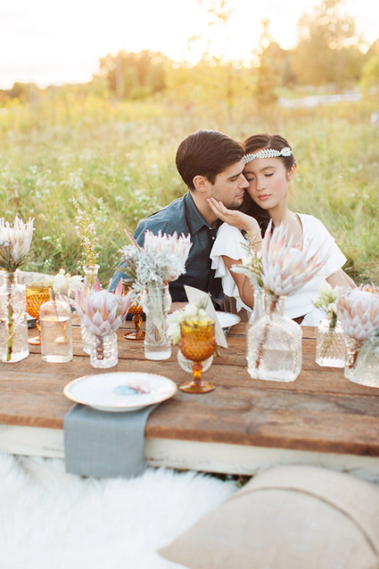Bohemian ranch sunset portrait
