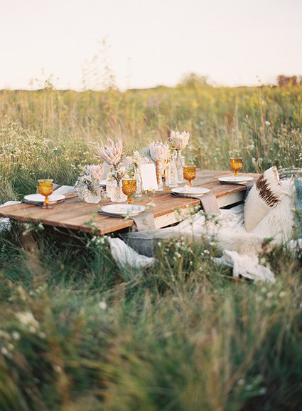 Bohemian ranch lounge and tablescape