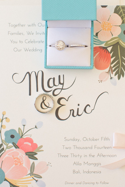 Wedding ring and invitation