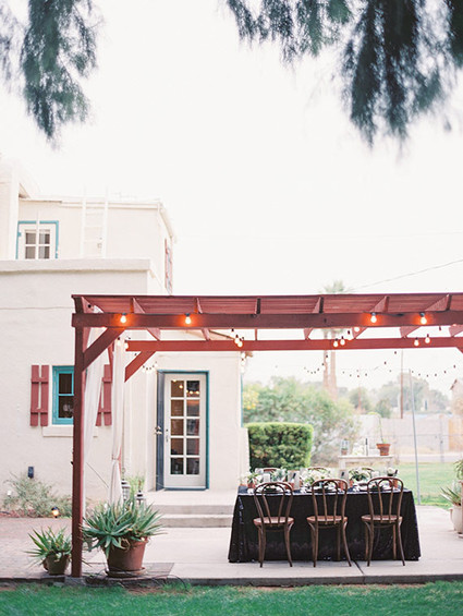 Backyard wedding reception