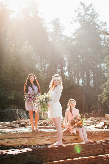 Outdoor bohemian bridesmaid inspiration