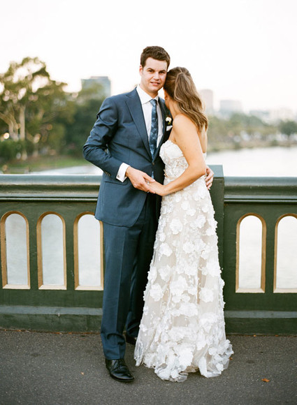 Outdoor wedding portrait