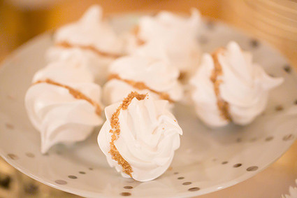 White and gold dessert