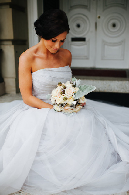 Rustic winter wedding bride