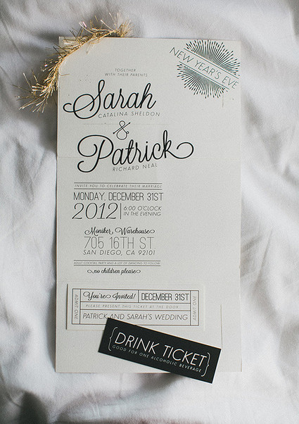 White and black invitation