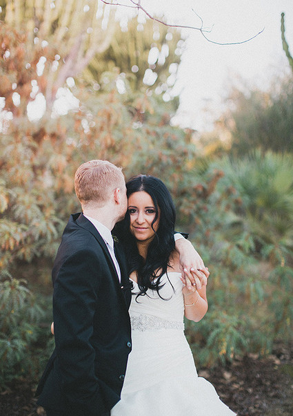Outdoor wedding portrait