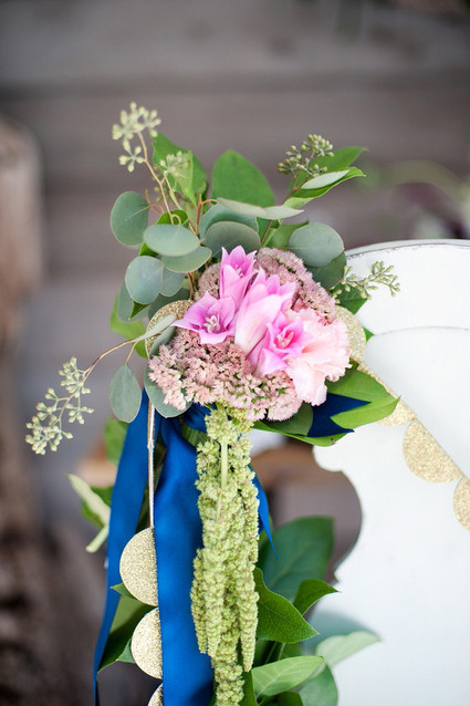 Pink and green flowers