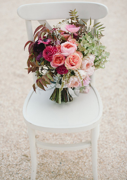 Colorful peony bouquet