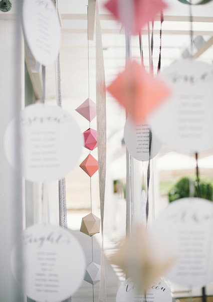Geometric escort cards