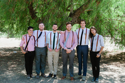 Groomsmen in suspenders