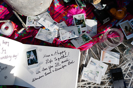 Modern Mexican themed polaroid guestbook