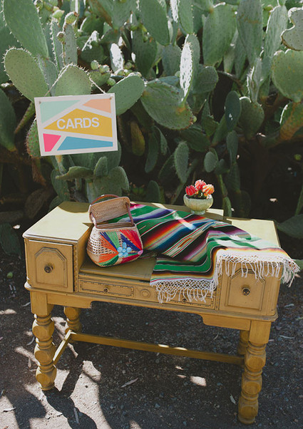 Modern Mexican themed gift table