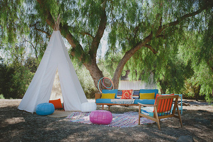 Modern Mexican themed lounge area