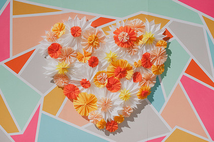 Modern mexican themed ceremony backdrop