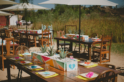 Modern Mexican wedding reception