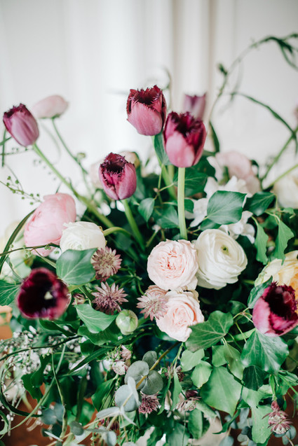 Tulip floral centerpiece
