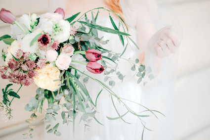 White and pink bridal bouquet