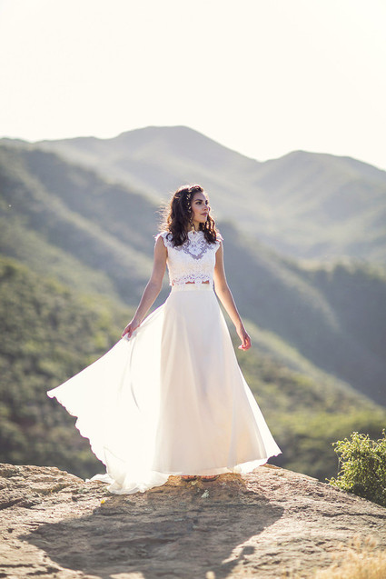 Two-piece wedding dress