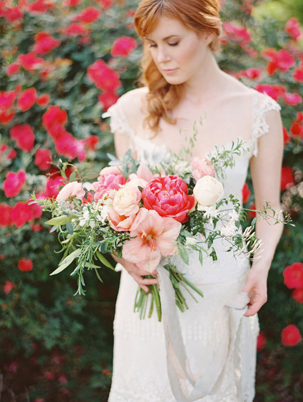 Pink peony bouquet
