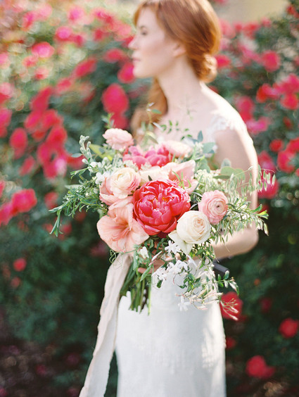 Pink peony bouquet