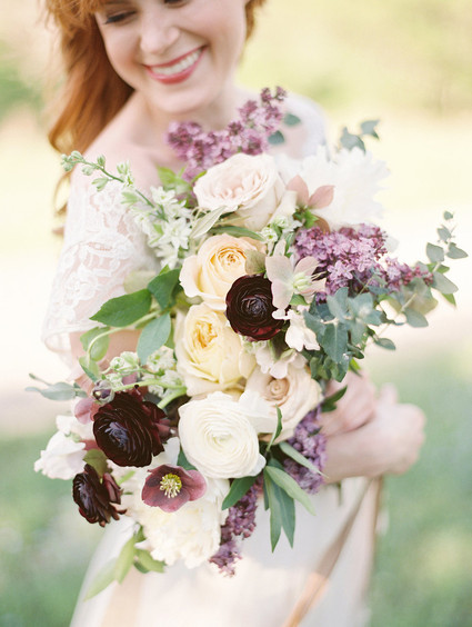 Purple and white bouquet