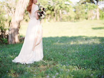 Purple and white bouquet