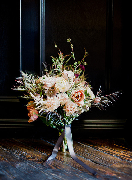 Blush and blue bouquet