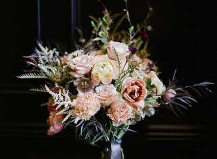 Blush and blue bouquet