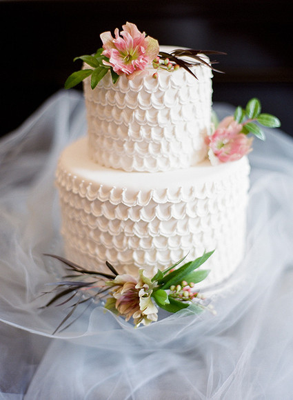 White wedding cake