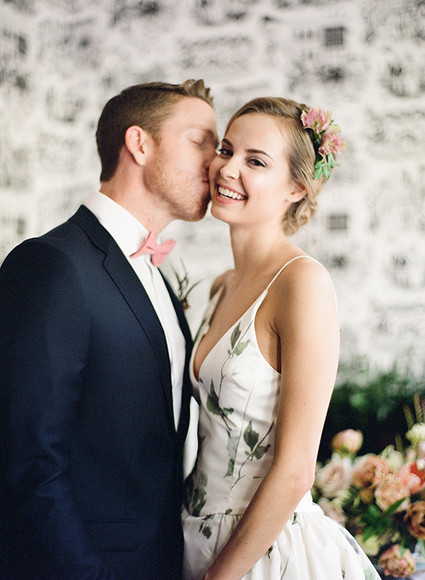 Floral reception dress