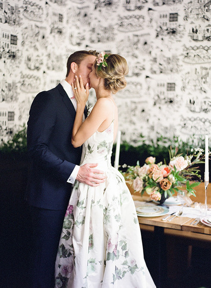 Floral reception dress