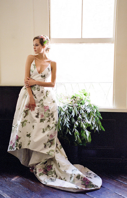 Floral reception dress