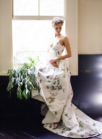 Floral reception dress