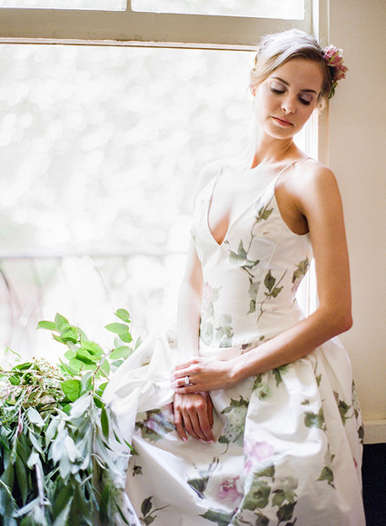 Floral reception dress