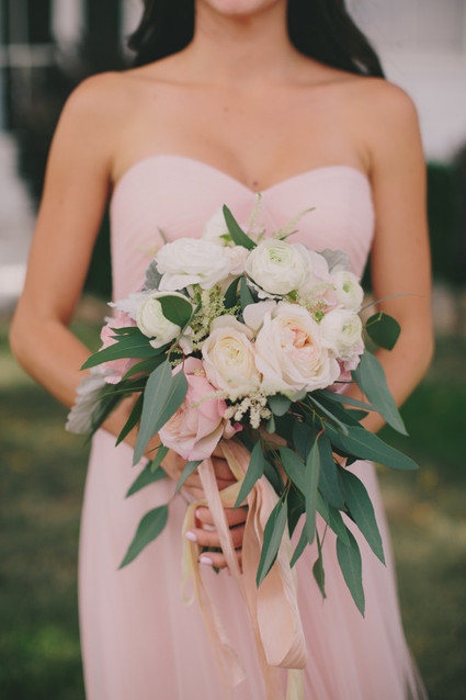 Blush bridesmaid bouquets Inspiration