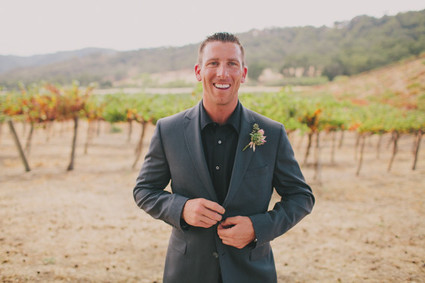 Grey groomsmen suit