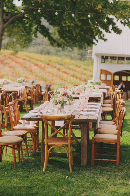 Rustic wedding tablescape