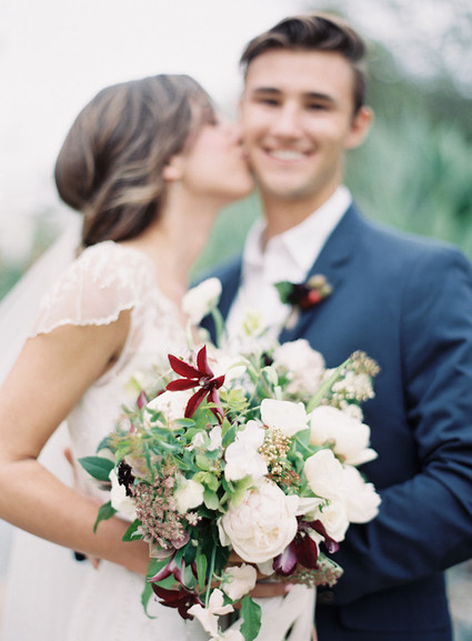 White peony bouquet