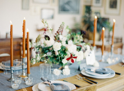 Intimate blue & metallic wedding inspiration