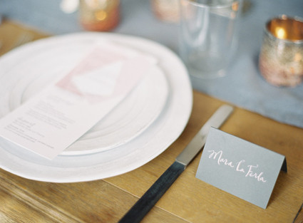 Intimate blue & metallic wedding inspiration Inspiration
